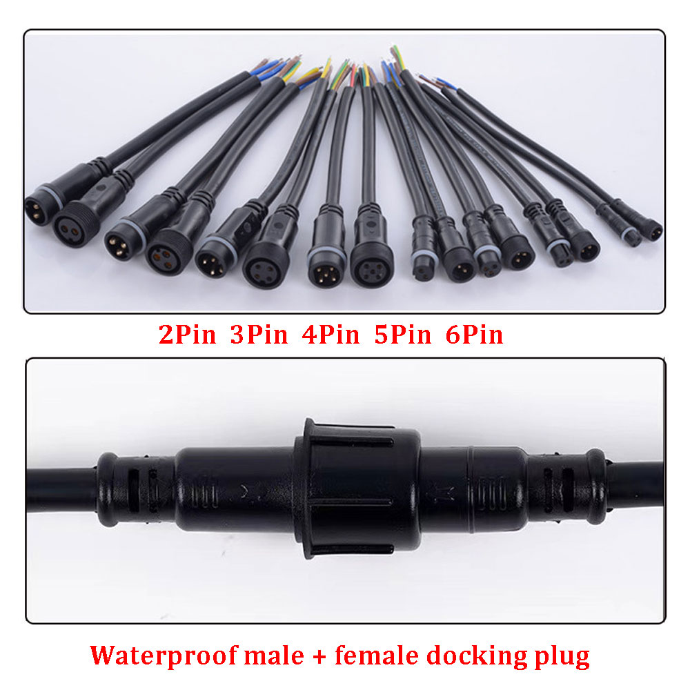 Outdoor Lighting Wire Connectors - Waterproof Wire M/F docking plug Connector