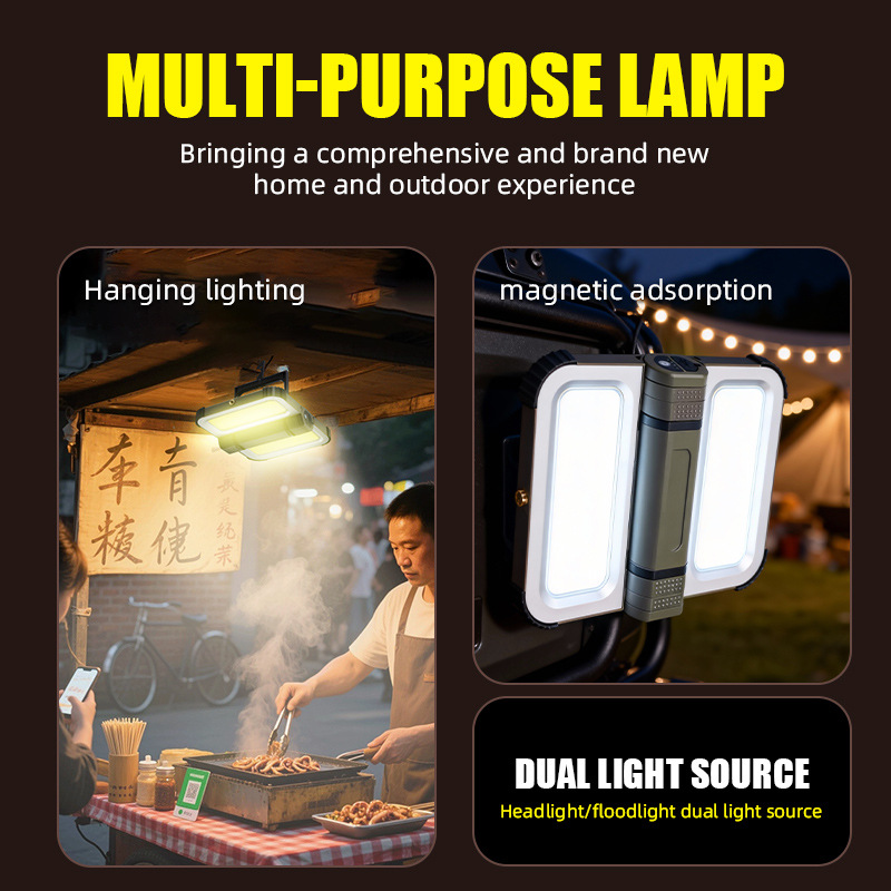 Outdoor Lighting Vendor - Solar Powered Rechargeable Strong Magnetic Camping