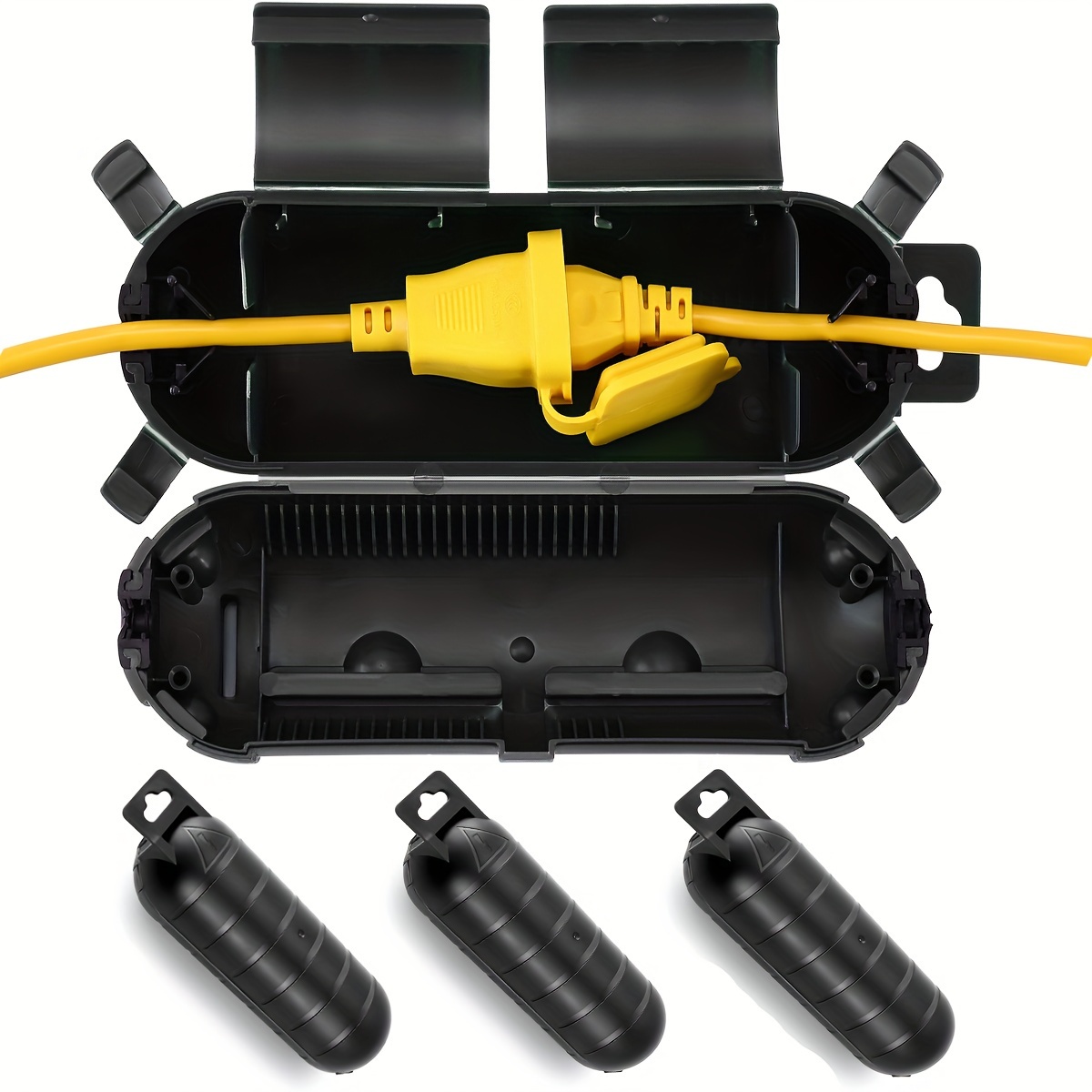 Outdoor Lighting Extension Cord - Extension Cord Plug Connection Protective Safety