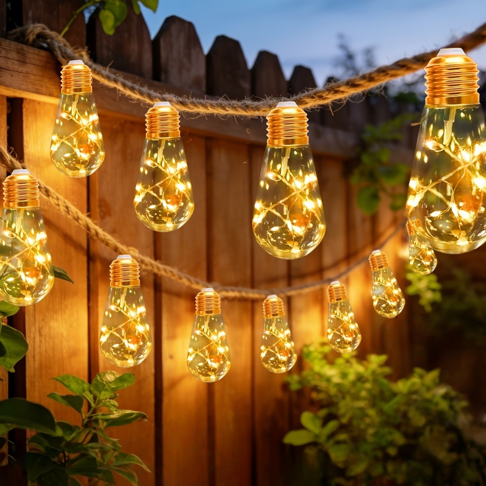 Outdoor Lighting For Fence - 10/20LED Outdoor Solar Light String, Waterproof