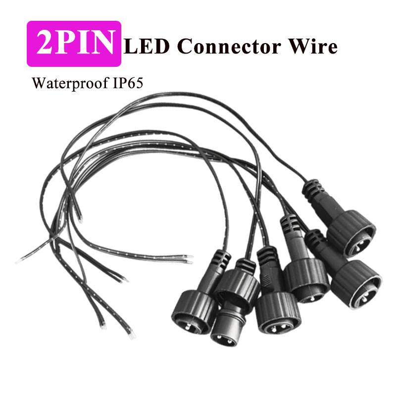 Outdoor Lighting Extension Cord - Outdoor 2Pin LED Connector with 25cm