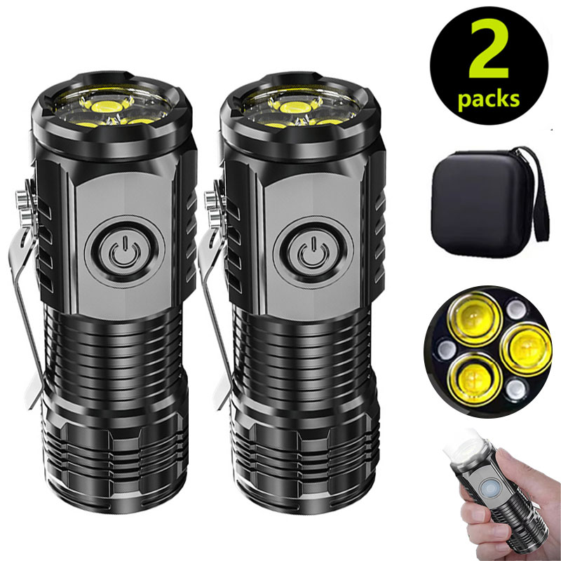 Outdoor Lighting Diy - Mini 3LED Flashlight With Pen Clip，Night