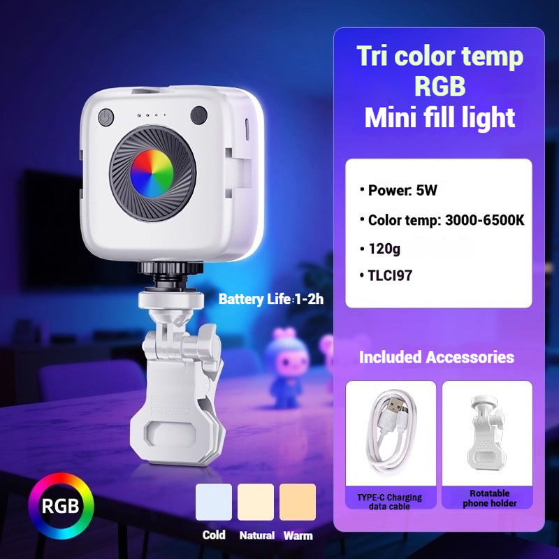 Outdoor Lighting Video Shooting - Mini RGB LED Video Fill Light