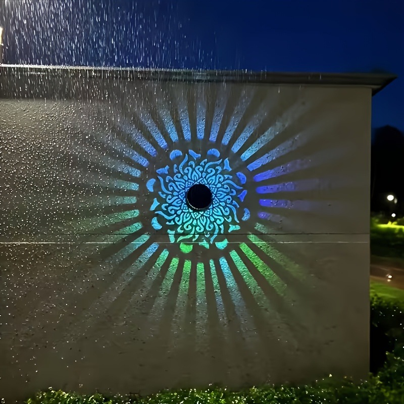 Outdoor Lighting Ground - Solar LED Wall Light Mandala Projection