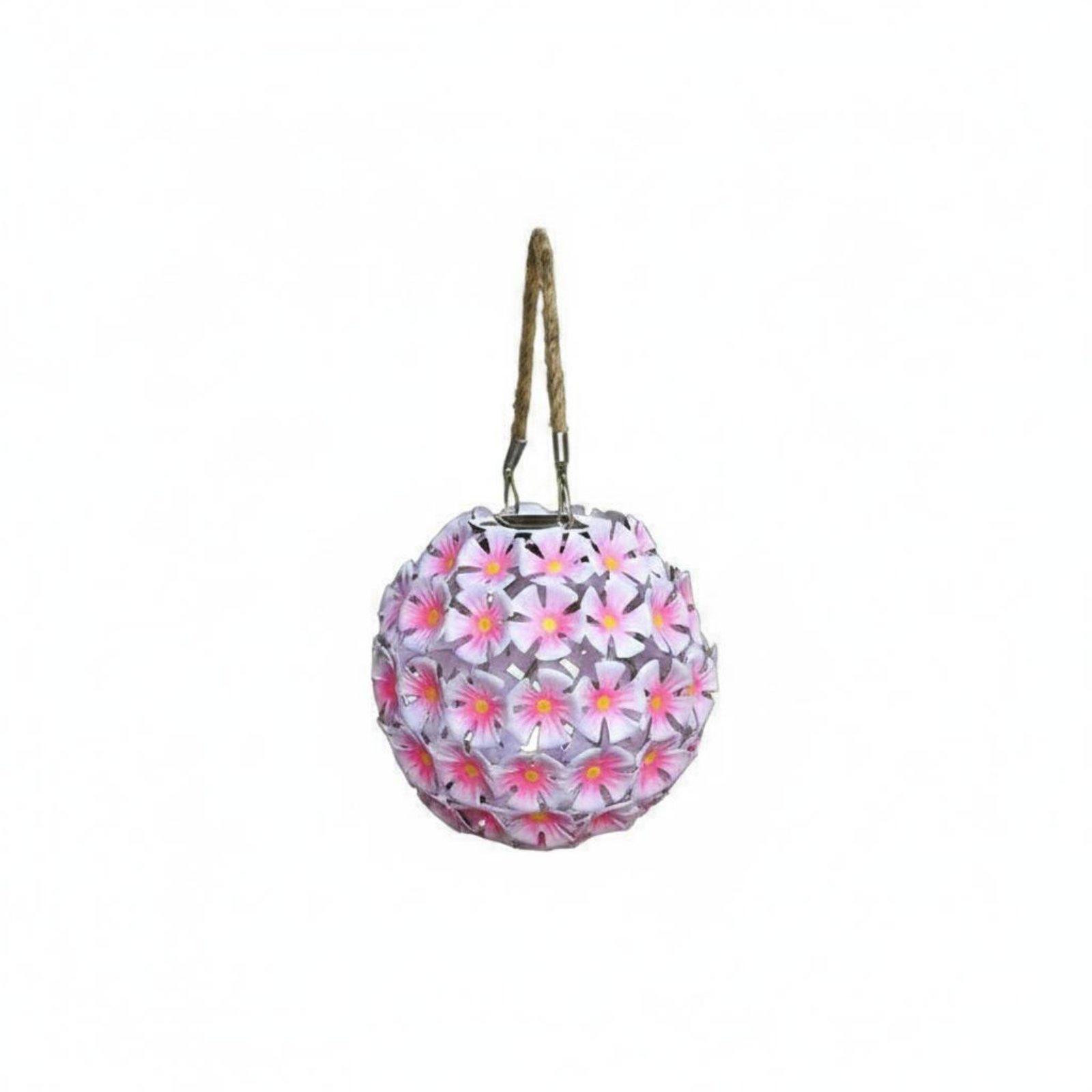 Outdoor Lighting Tree - Solar Powered Wrought Iron Flower Lantern