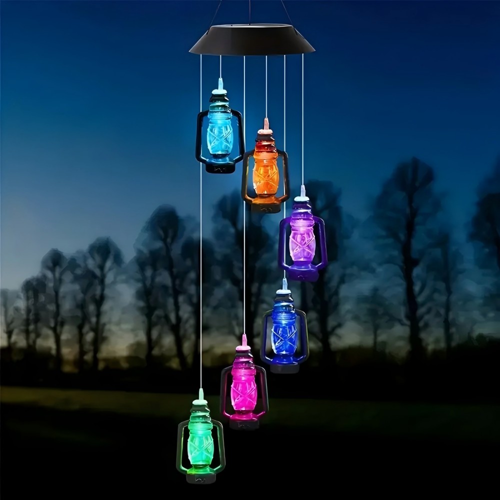 Outdoor Lighting Ground - 1PC 6LED Solar Wind Chime Light