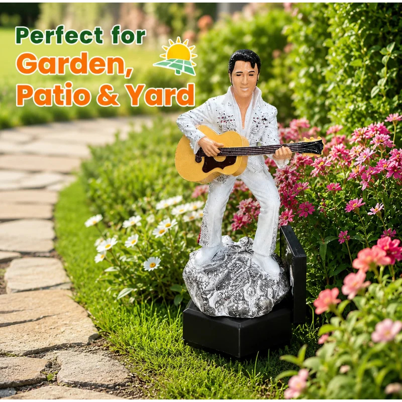 Elvis Solar Garden Statue Ligh - огляд і ціна Outdoor Lighting Vintage