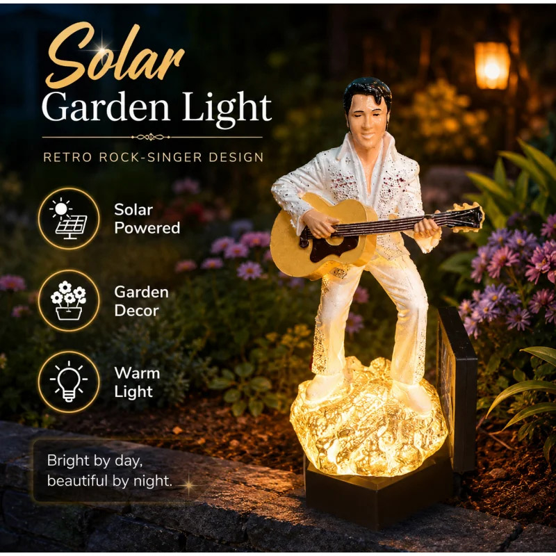 Elvis Solar Garden Statue Ligh - огляд і ціна Outdoor Lighting Vintage