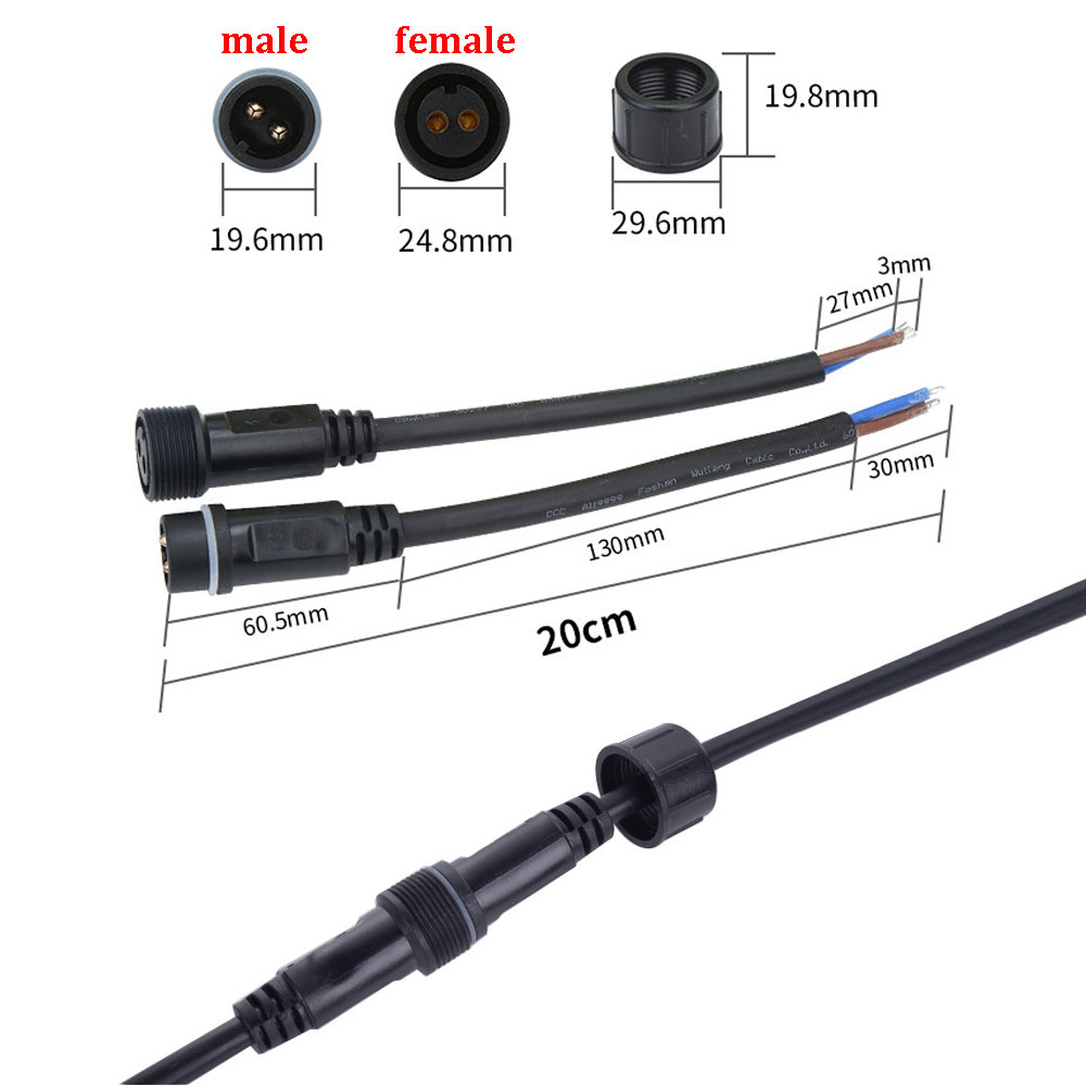 Waterproof Wire M/F docking pl - огляд і ціна Outdoor Lighting Wire Connectors