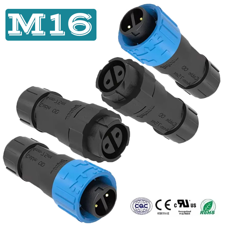 2Pin M16 Power Connector Self- - огляд і ціна Outdoor Lighting Wire Connectors