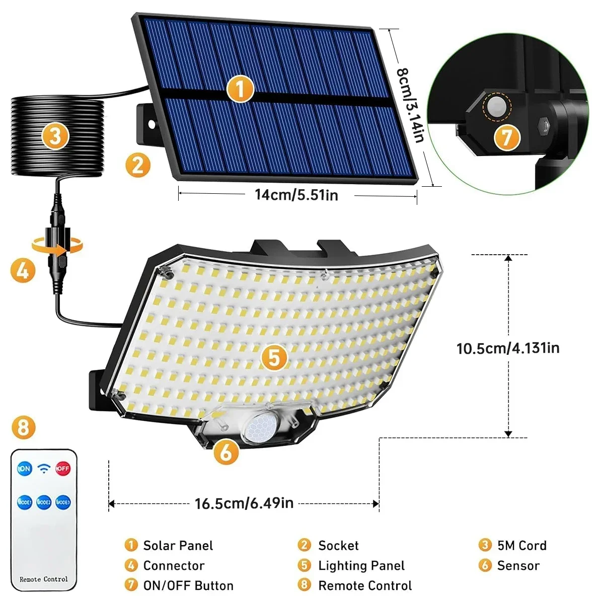 234LED Solar Outdoor Lights Mo - огляд і ціна Outdoor Lighting Motion Sensor