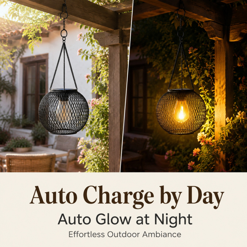 Solar Powered LED Hanging Floo - огляд і ціна Outdoor Lighting Modern