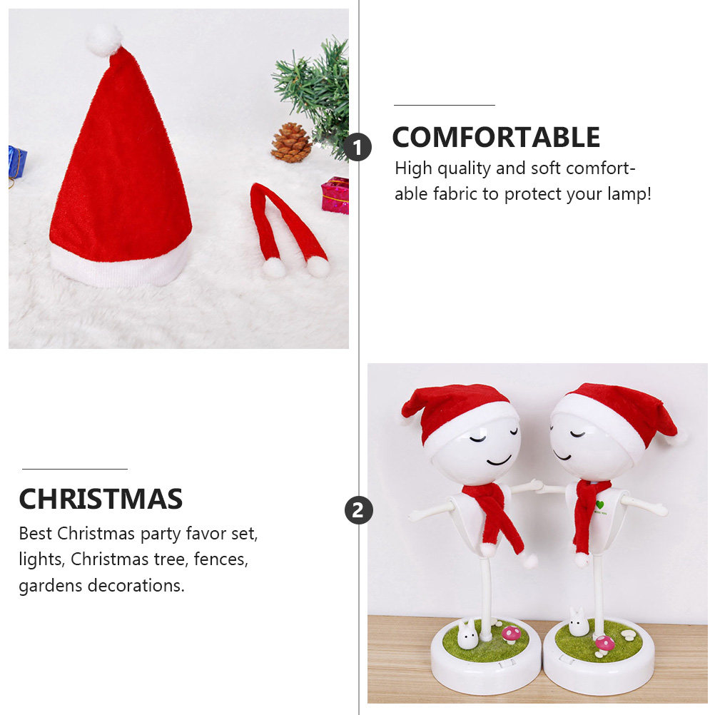1Set Christmas Hat Scarf Decor - огляд і ціна Outdoor Lighting Tree