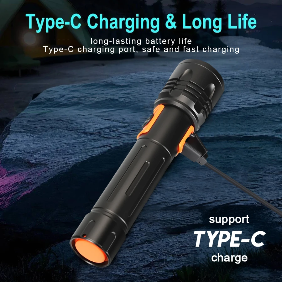 High Power LED Flashlight USB  - огляд і ціна Outdoor Lighting Lanterns