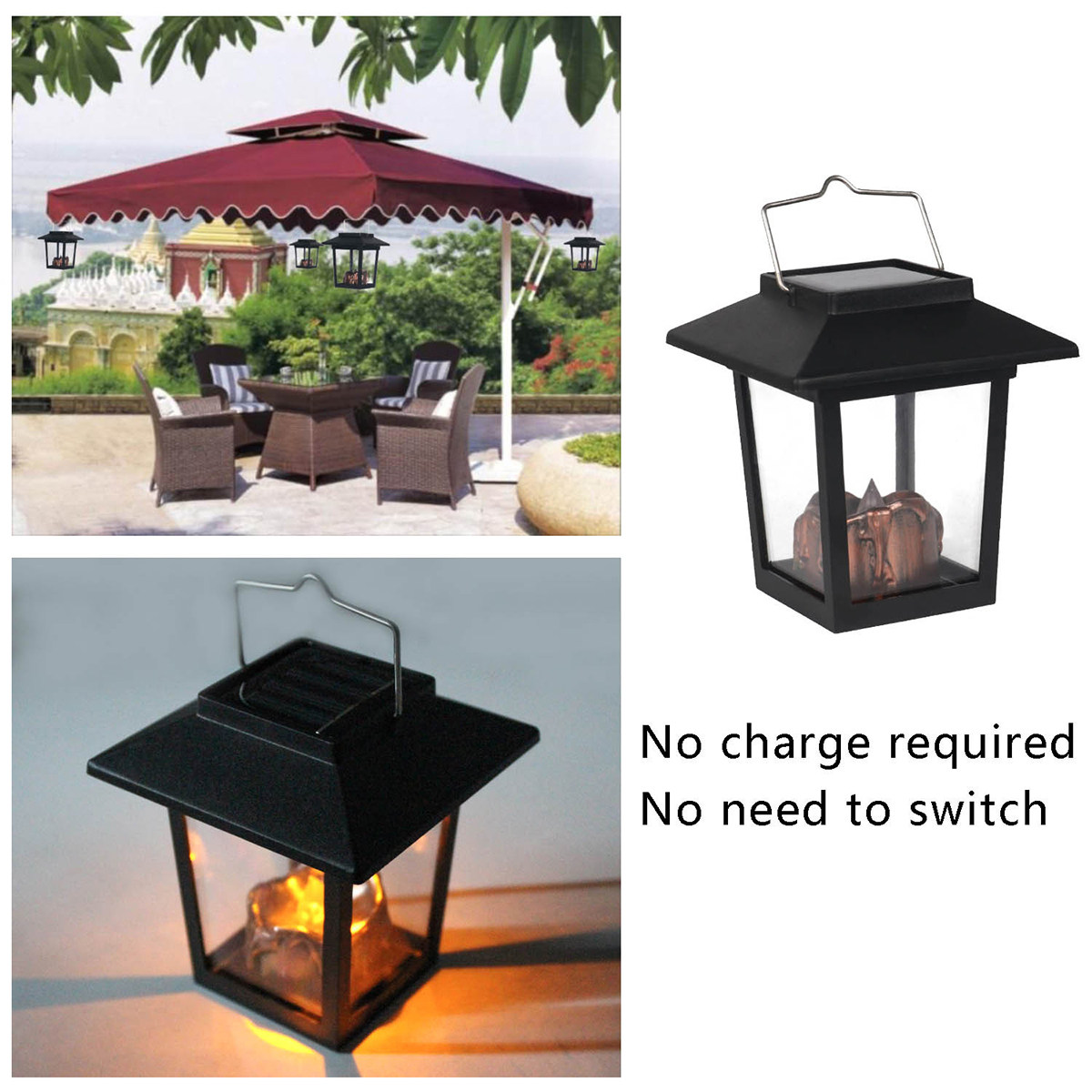3Pcs Waterproof Solar Lantern  - огляд і ціна Outdoor Lighting Vintage