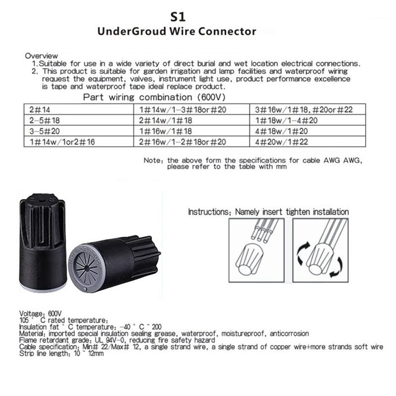 ABJA-Waterproof Wire Connector - огляд і ціна Outdoor Lighting Wire Connectors