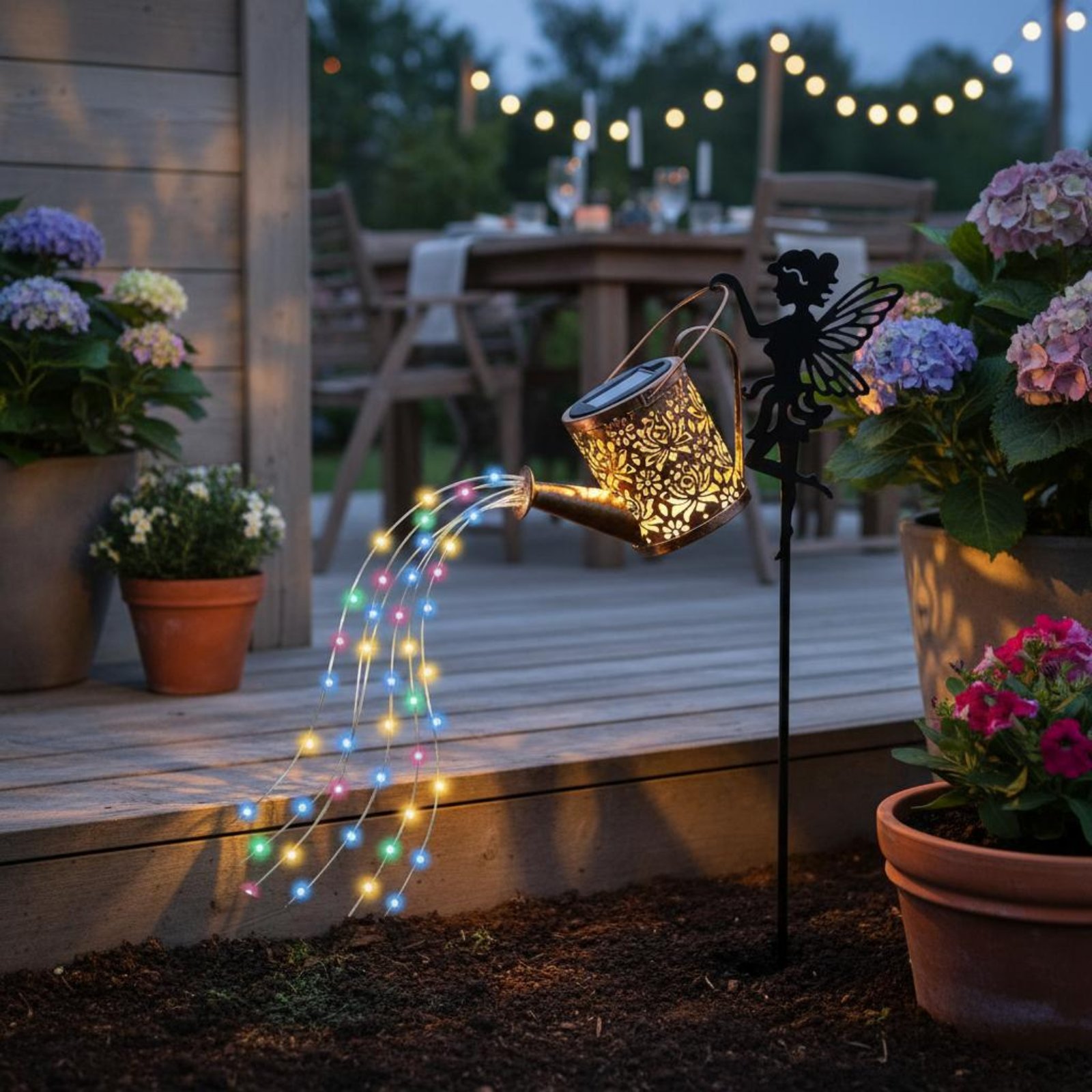 Solar Fairy Watering Can Light - огляд і ціна Outdoor Lighting Modern