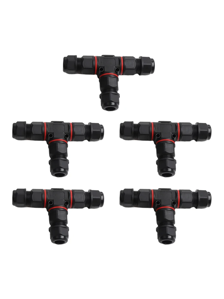 5Pcs IP68 Waterproof 3 Pin T S - огляд і ціна Outdoor Lighting Wire Connectors