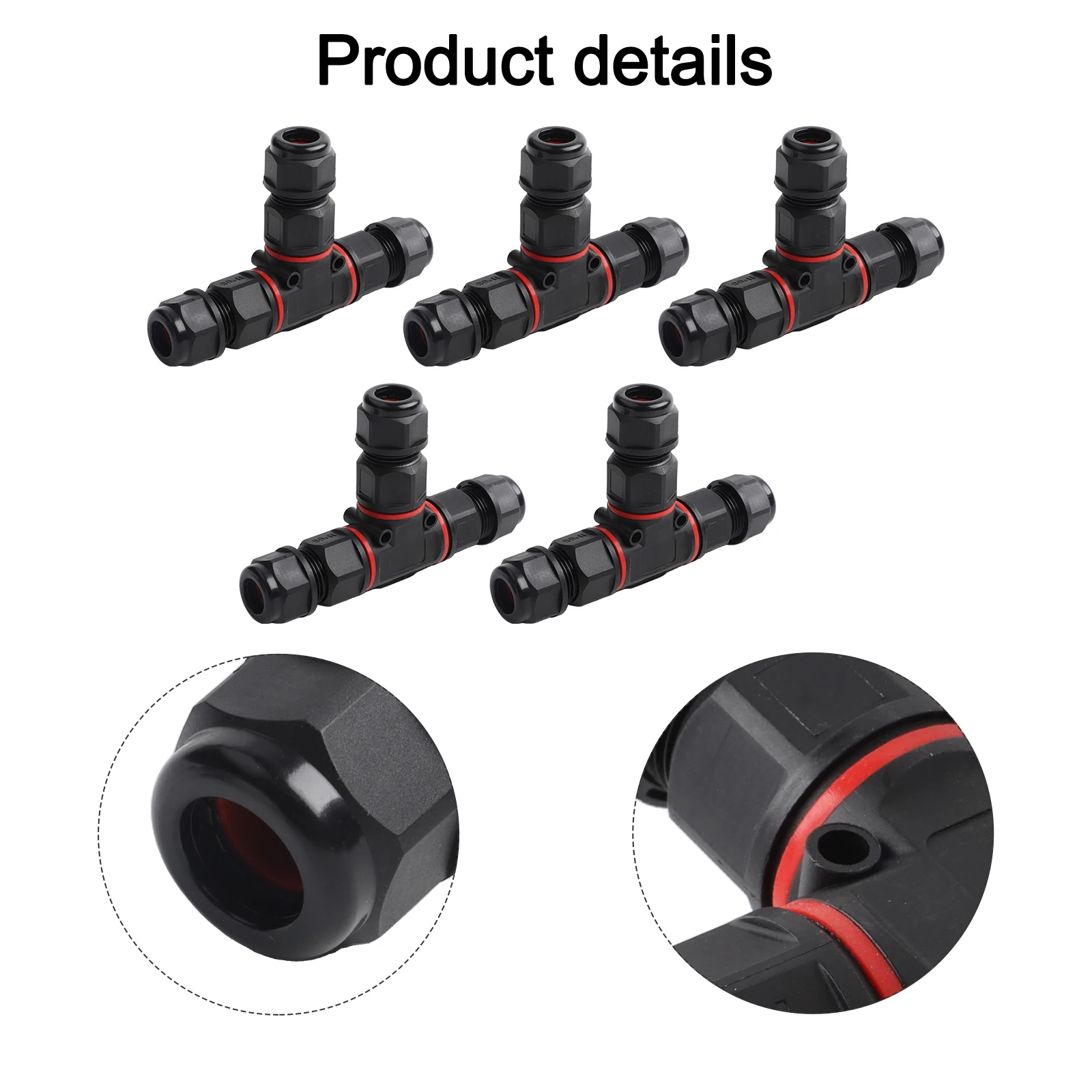 5Pcs IP68 Waterproof 3 Pin T S - огляд і ціна Outdoor Lighting Wire Connectors