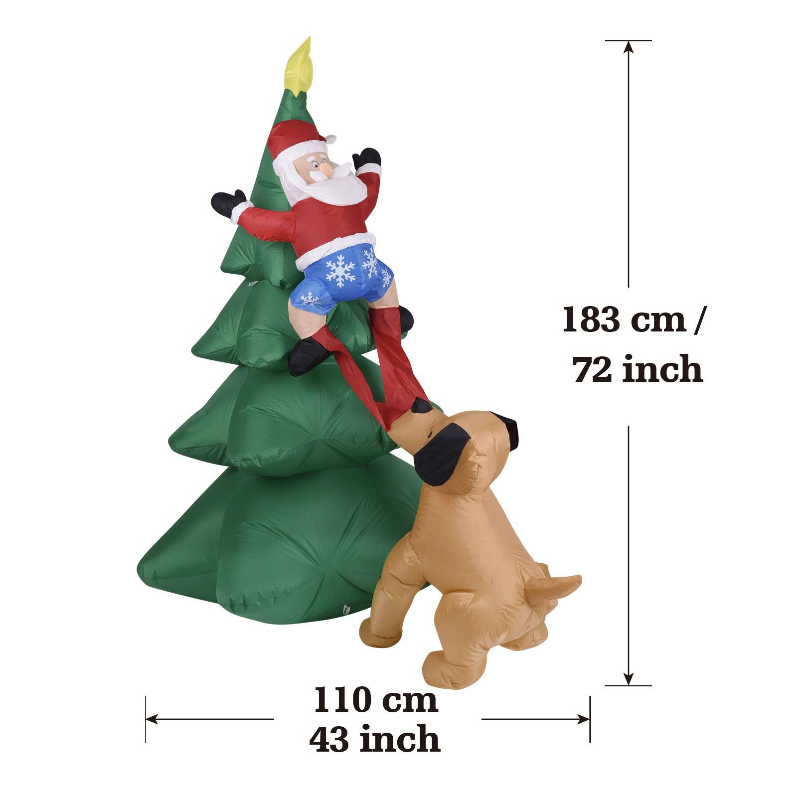 Christmas Inflatable Dog  w/Sa - огляд і ціна Outdoor Lighting Tree