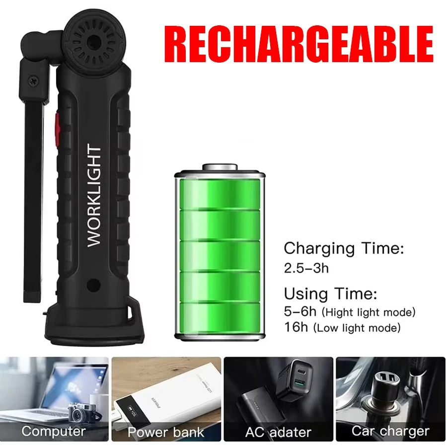 Rechargeable Magnetic Work Lig - огляд і ціна Outdoor Lighting Lanterns