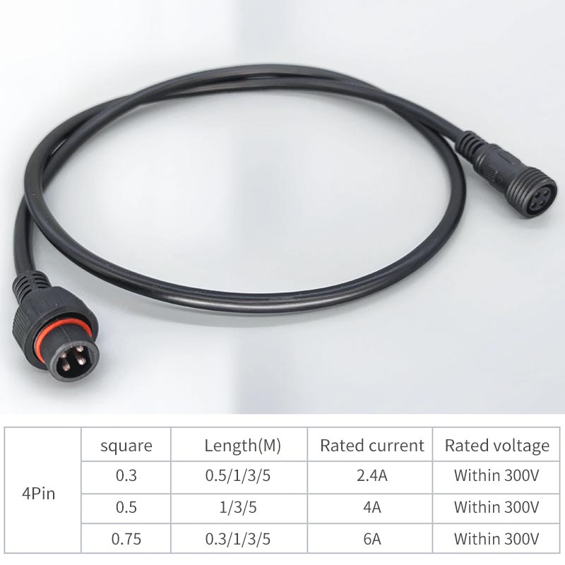 Male Famale Plug Cable 4Pin Wa - огляд і ціна Outdoor Lighting Wire Connectors