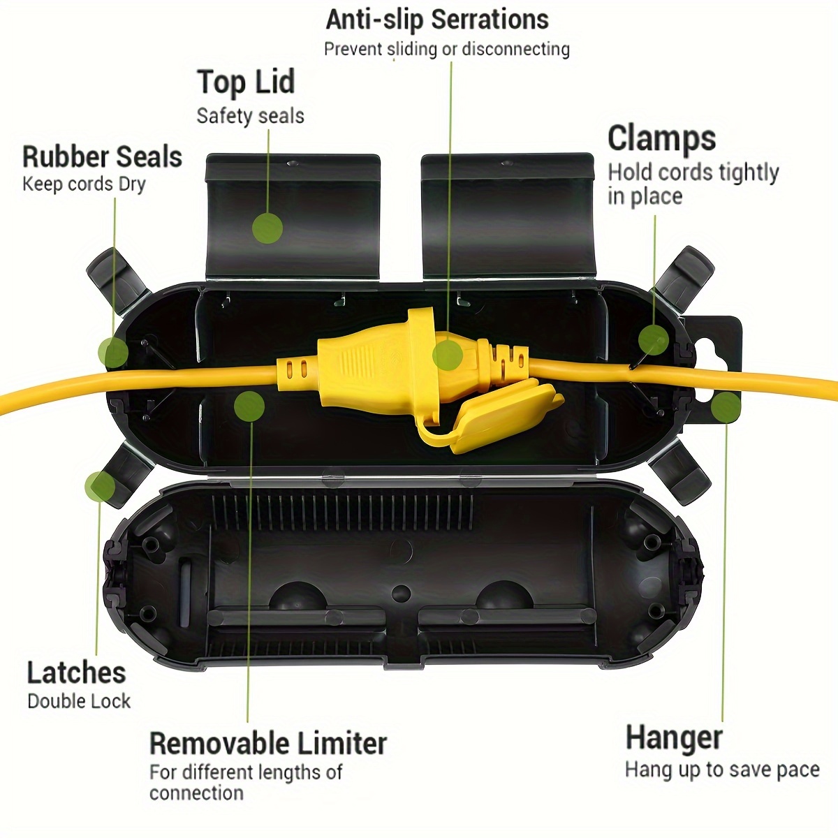 Extension Cord Plug Connection - огляд і ціна Outdoor Lighting Extension Cord