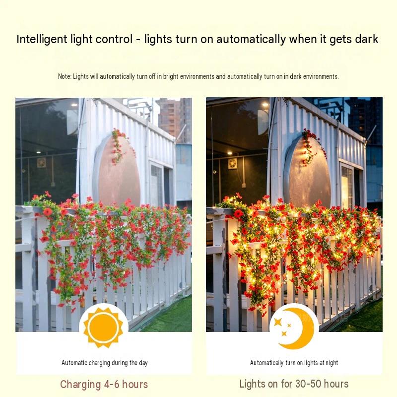 Solar Rose Vine String Lights  - огляд і ціна Outdoor Lighting For Fence