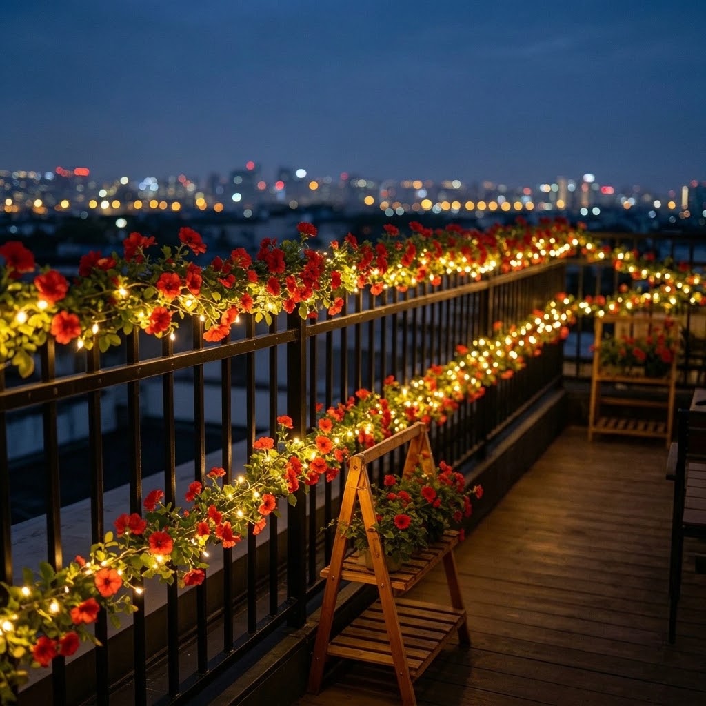 Solar Rose Vine String Lights  - огляд і ціна Outdoor Lighting For Fence