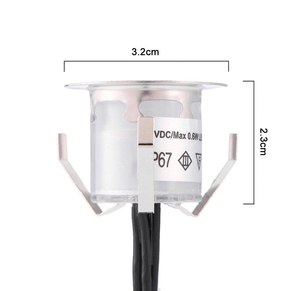 10PCS 32mm LED Deck Lights 0.6 - огляд і ціна Outdoor Lighting Ground