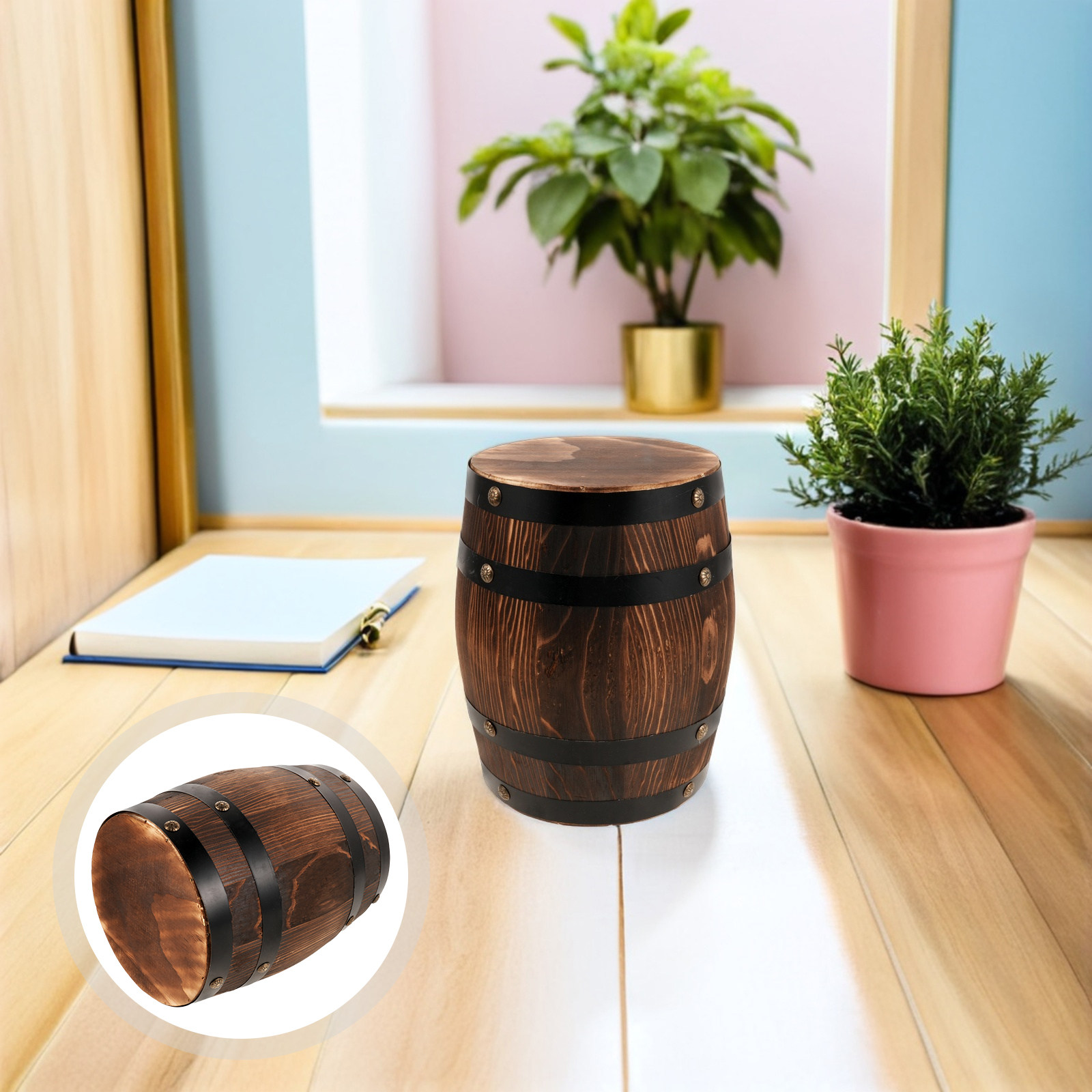 Wooden Outdoor Barrel Stool Vi - огляд і ціна Outdoor Lighting Vintage