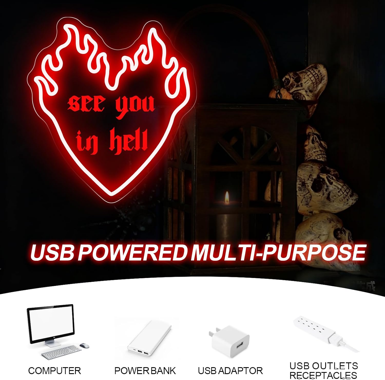 See You In Hell Quote LED Neon - огляд і ціна Outdoor Lighting Quotes