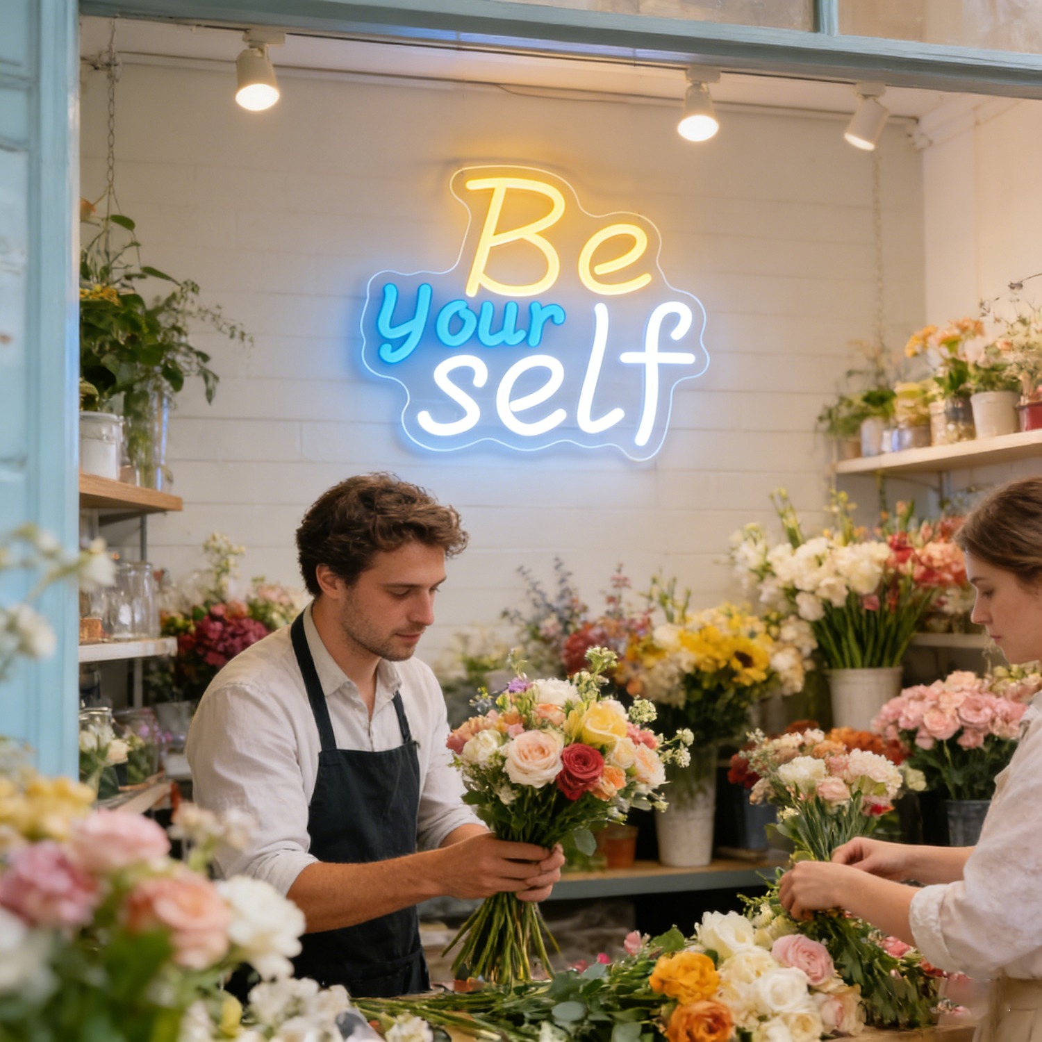 Inspirational Be Yourself Neon - огляд і ціна Outdoor Lighting Quotes