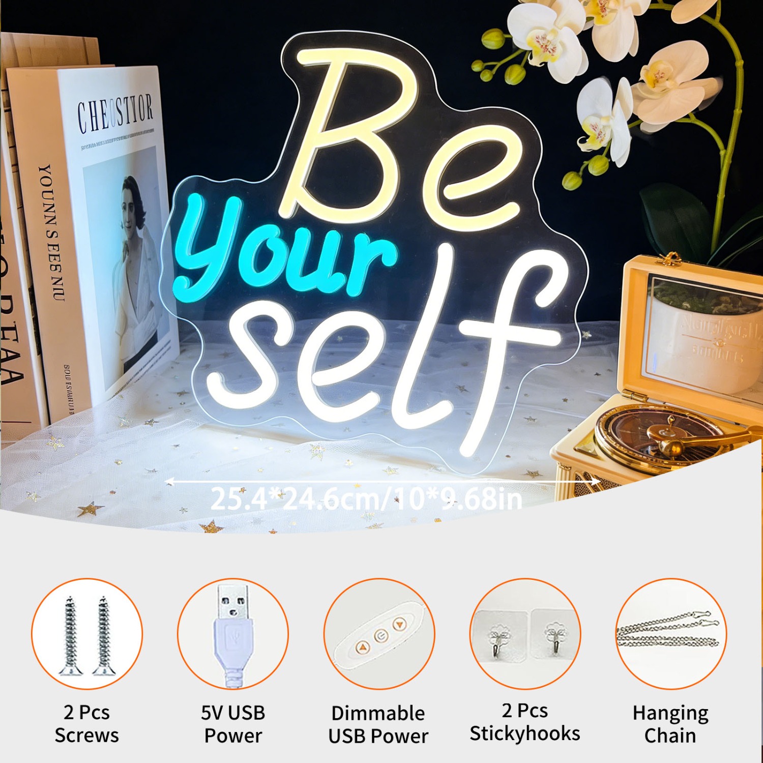 Inspirational Be Yourself Neon - огляд і ціна Outdoor Lighting Quotes