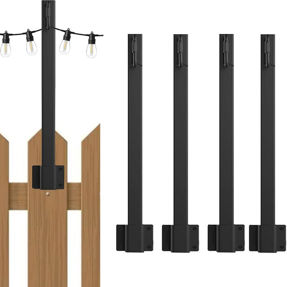 4 Pcs Metal String Light Poles - огляд і ціна Outdoor Lighting For Fence