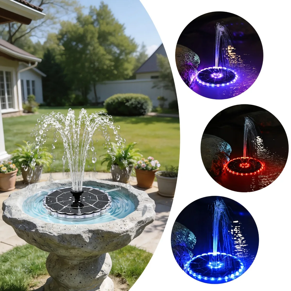 3.5W Outdoor Solar Fountain fo - огляд і ціна Outdoor Lighting Ground