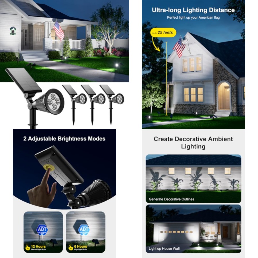 Solar Spotlights Outdoor Water - огляд і ціна Outdoor Lighting Tree