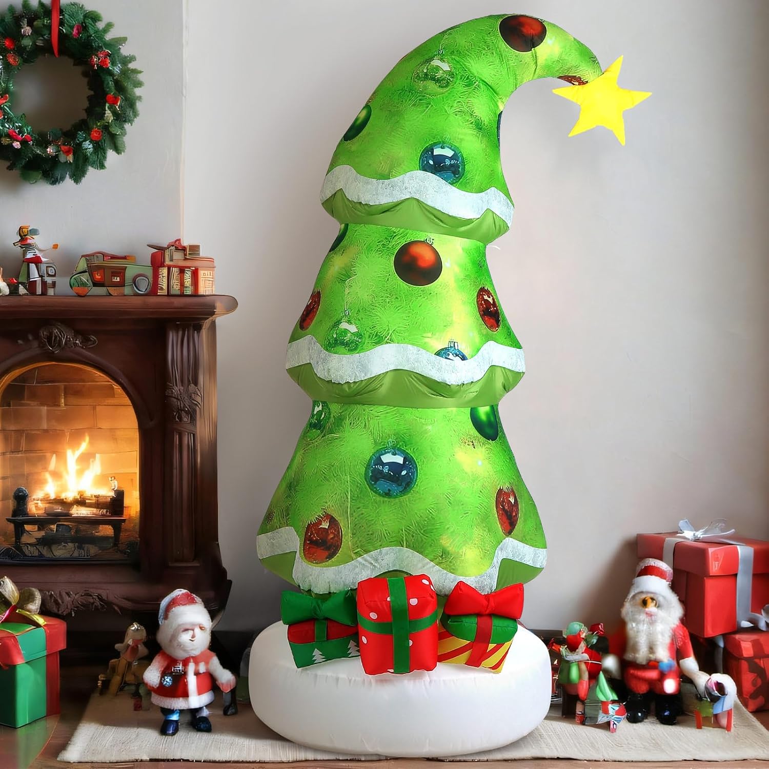 Lime Green 6.9ft Outdoor Infla - огляд і ціна Outdoor Lighting Tree