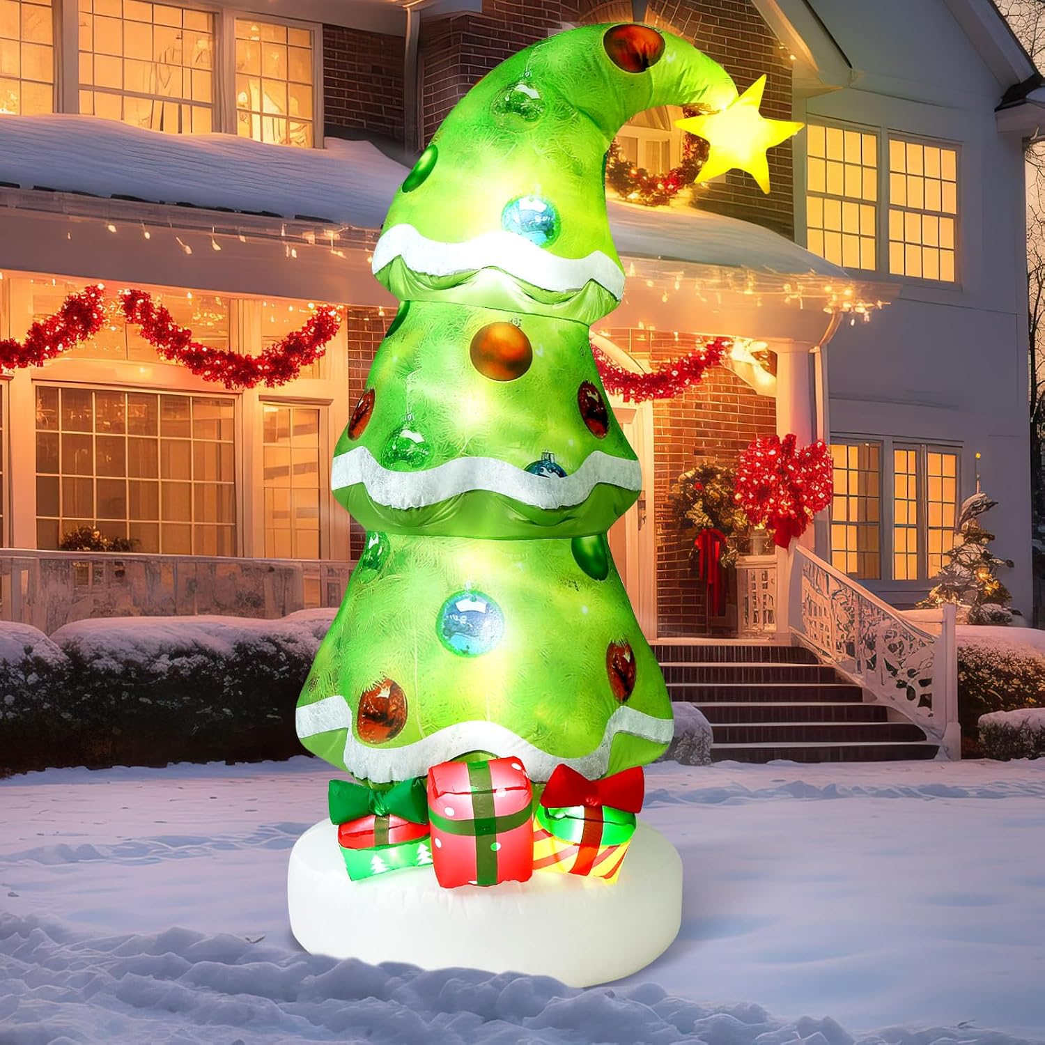 Lime Green 6.9ft Outdoor Infla - огляд і ціна Outdoor Lighting Tree