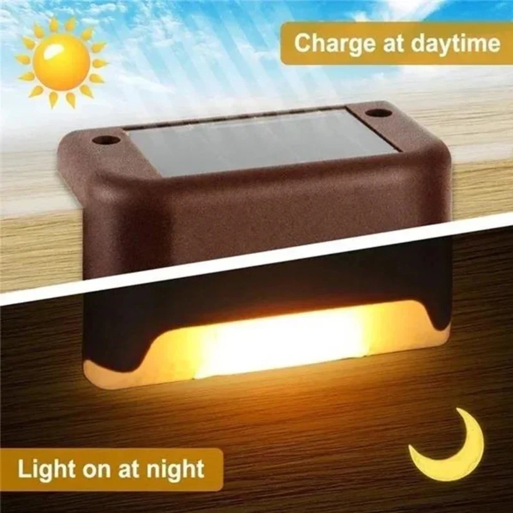 Warm White LED Solar Step Lamp - огляд і ціна Outdoor Lighting For Fence