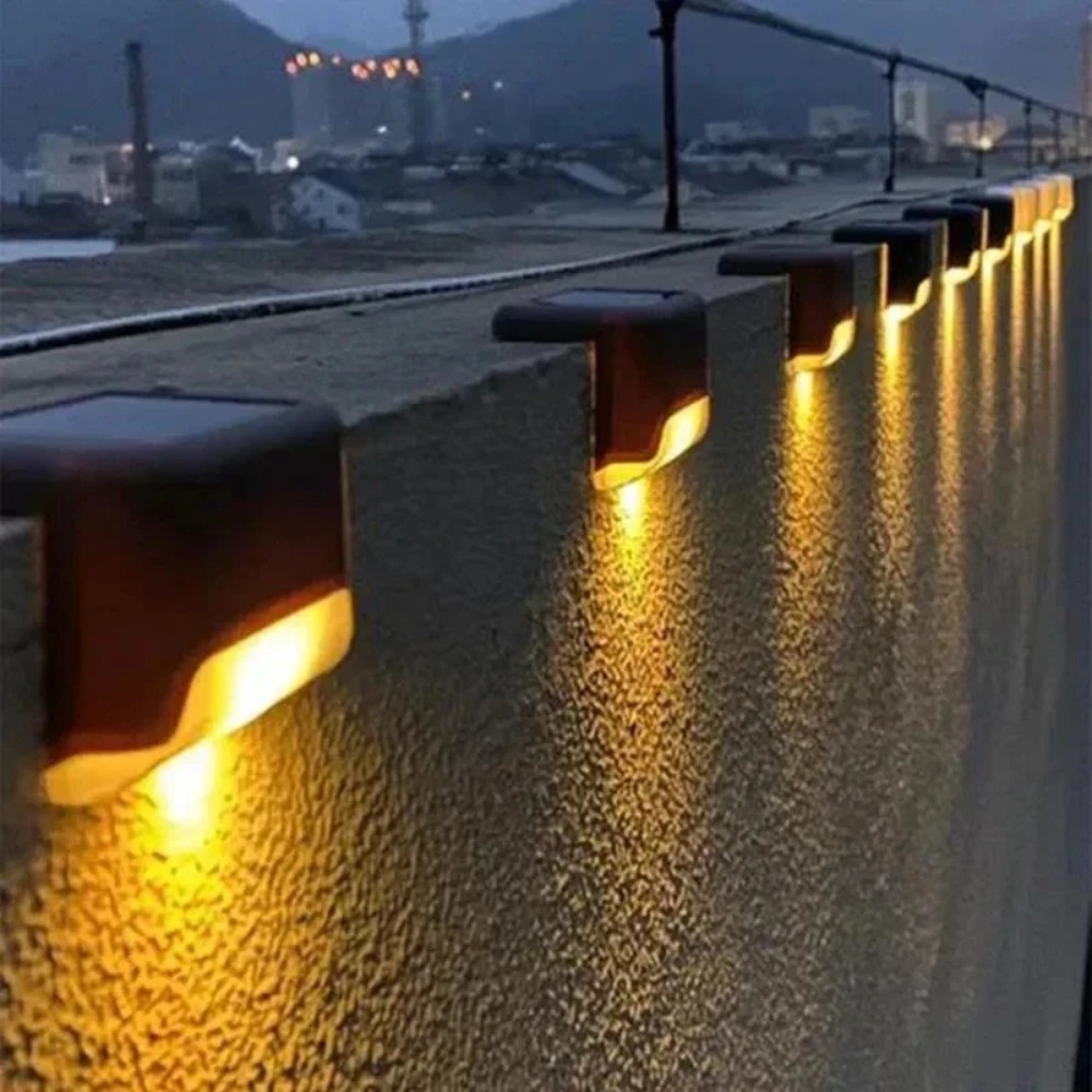 Warm White LED Solar Step Lamp - огляд і ціна Outdoor Lighting For Fence