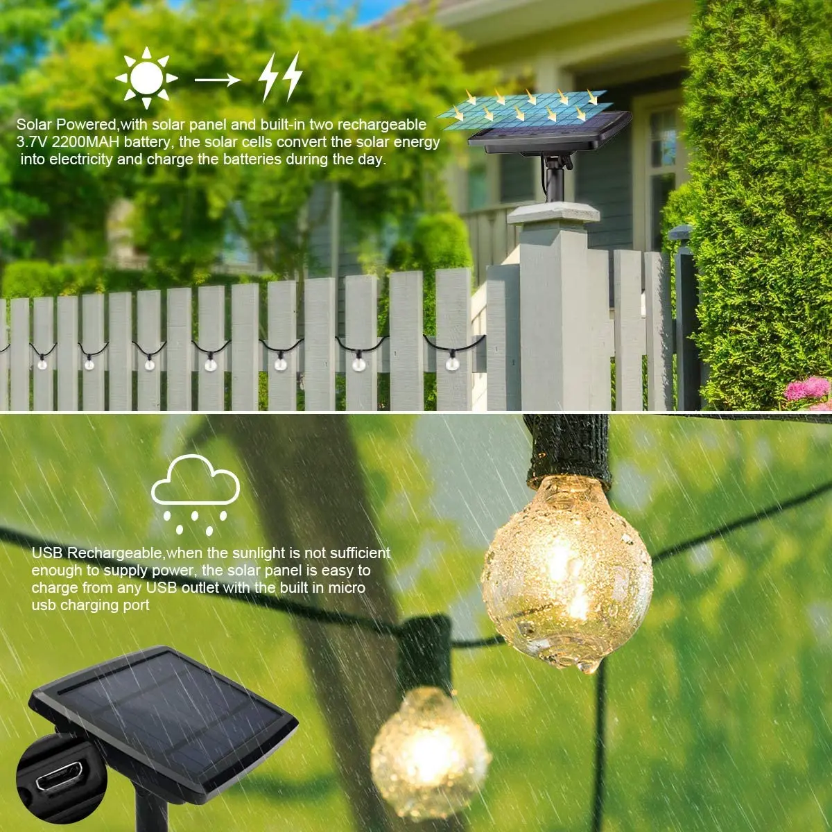 100/50/25ft Solar Led String L - огляд і ціна Outdoor Lighting Company