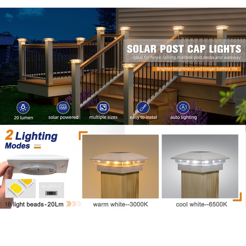 4 Pack Solar Post Cap Lights O - огляд і ціна Outdoor Lighting For Fence