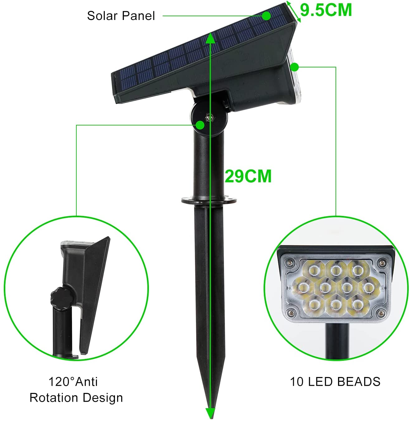 T-SUN Adjustable Solar Spotlig - огляд і ціна Outdoor Lighting Ground