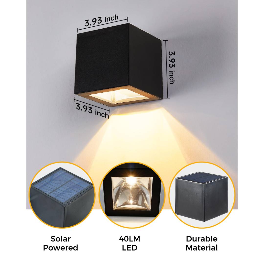 Outdoor Solar Wall Light Squar - огляд і ціна Outdoor Lighting For Fence