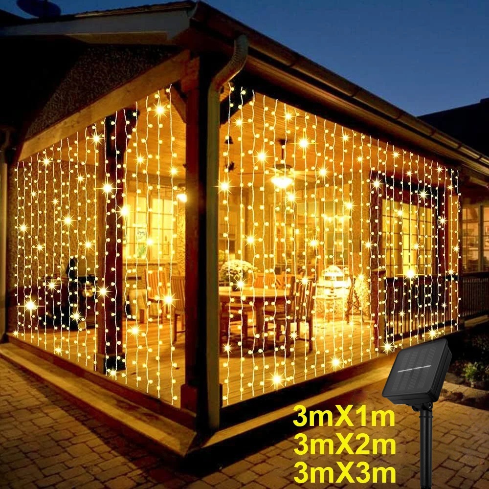Outdoor Solar Curtain Light 3x - огляд і ціна Outdoor Lighting Diy