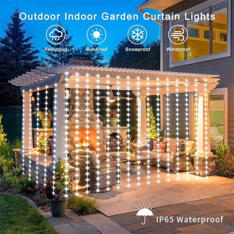Outdoor Solar Curtain Light 3x - огляд і ціна Outdoor Lighting Diy