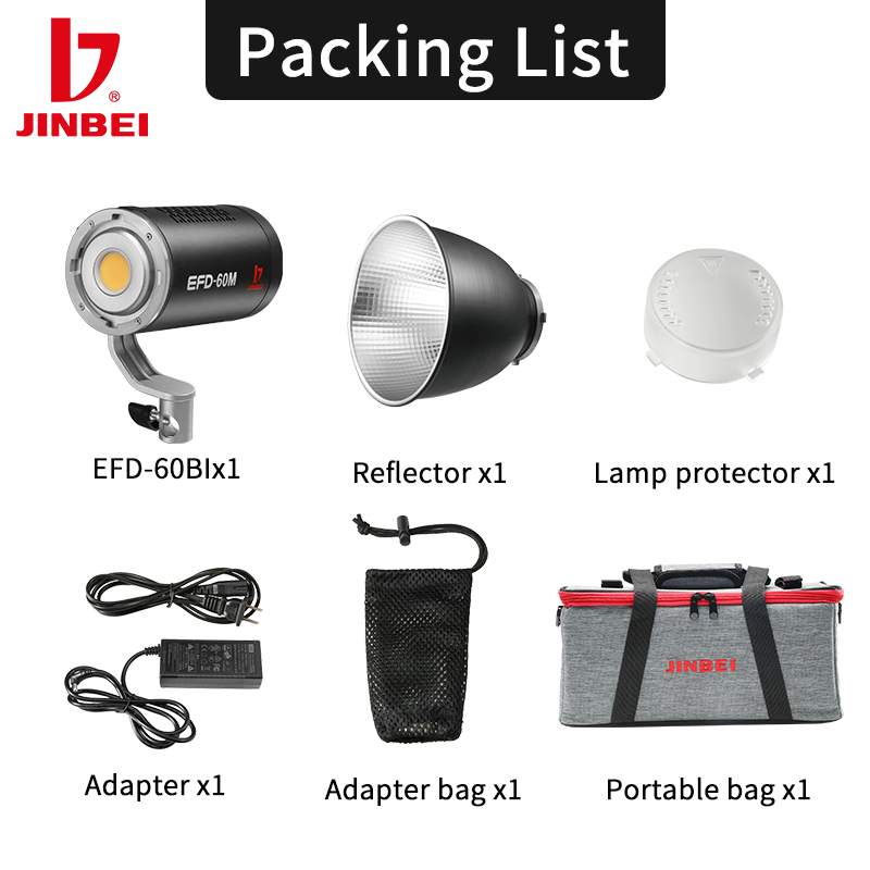 JINBEI EFD-60M High Quality LE - огляд і ціна Outdoor Lighting Video Shooting