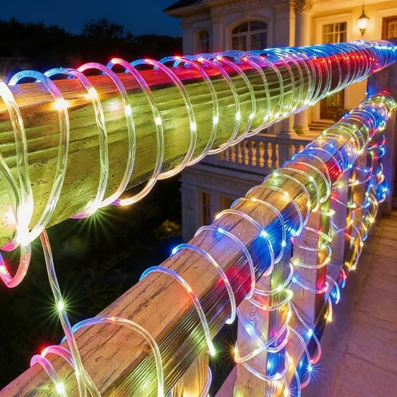 Solar Rope Lights 50/100 LED W - огляд і ціна Outdoor Lighting For Fence