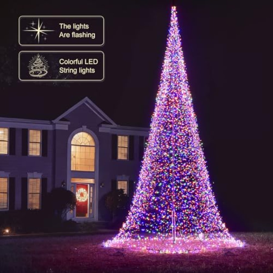 Outdoor Flagpole LED Christmas - огляд і ціна Outdoor Lighting Tree